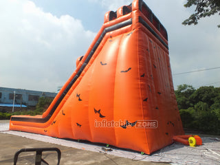 Halloween Pumpkin Patch Bouncer Inflatable Slide Commercial Giant Inflatable Jumpers Castle Double Lane Slide