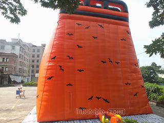 Halloween Pumpkin Patch Bouncer Inflatable Slide Commercial Giant Inflatable Jumpers Castle Double Lane Slide