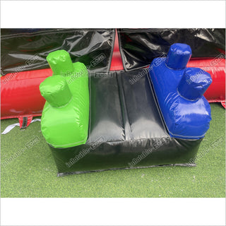 Best Bouncy Castle Inflatable Block Dual Lane Combo Backyard Bounce House With Slide