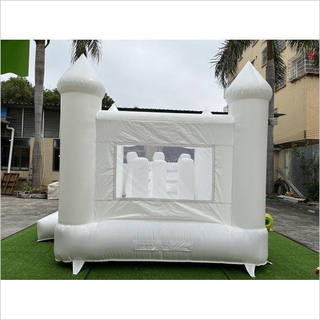 White Bounce Castle Combo Bouncer House Jumper Bouncy , Inflatable Jumping Castle Combo Slide