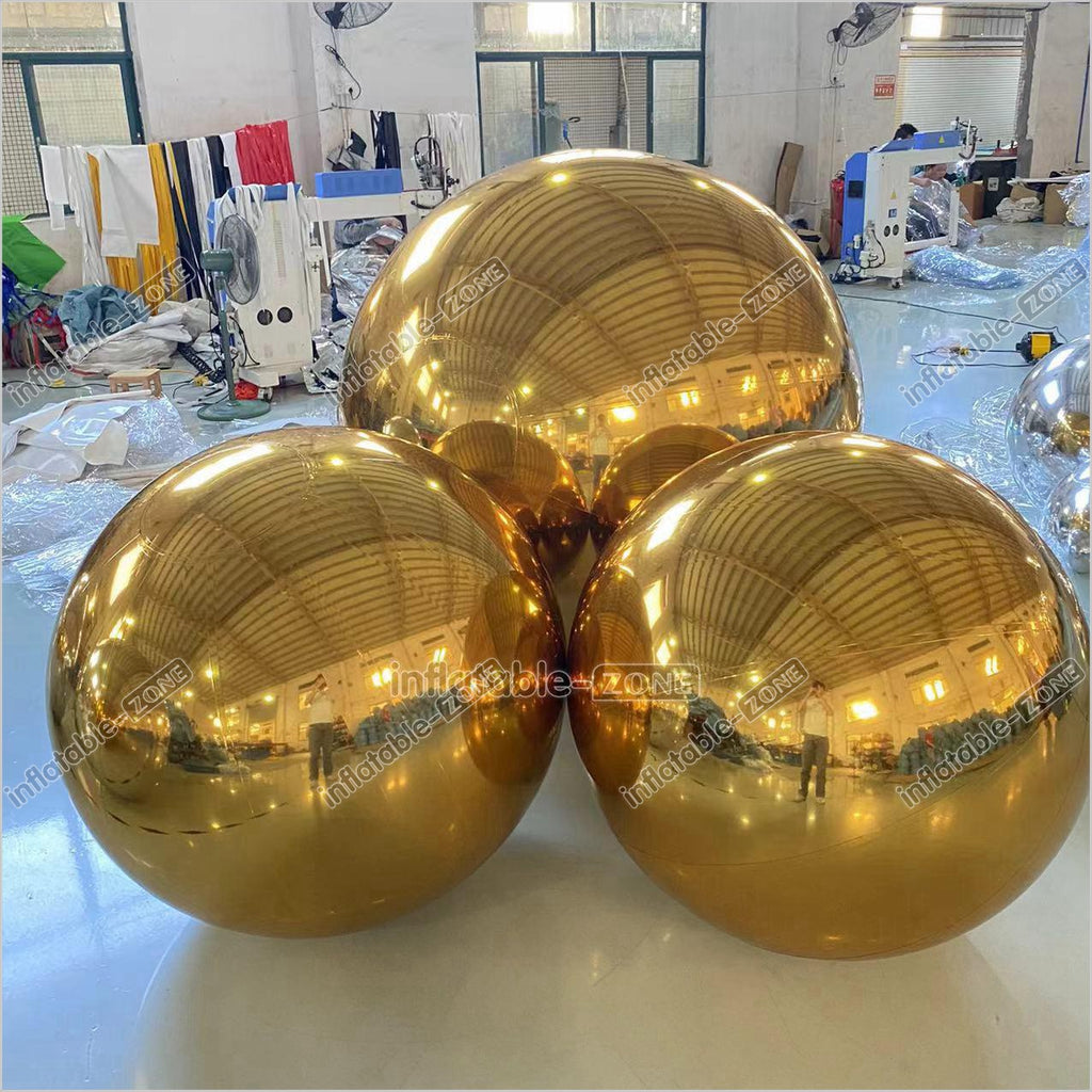 Giant Inflatable Mirror Ball Decoration Huge Disco Ball Gold Balloon I ...