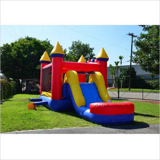 Attractive Inflatable Bouncy Castle With Slide With Printing For Kids