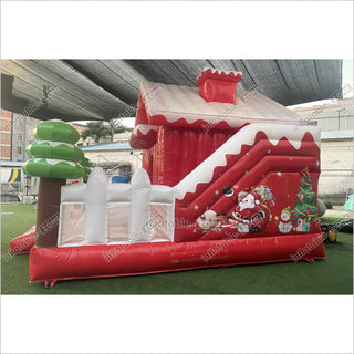 Sweet Candy Land Holiday Bounce And Slide Combo Inflatable Christmas Castle Obstacle Course House