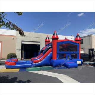 Blue And Red Inflatable Wedding Bounce House, Used Commercial Bounce Houses