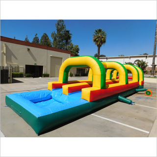 Best Slip And Slide Outdoor Entertainment Area Double Lane Wet Dry Inflatable Water Slide With Pool - Inflatable-Zone