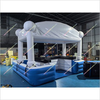 White Blue Black Inflatable Pool Bar Sport Bar Pool Table Inflatable Soft Play Near Me Floating Pool Toy