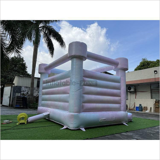 Commercial Tie Dye Inflatable Wedding Castle White Jumper Bouncer Colorful Bounce House For Party And Events