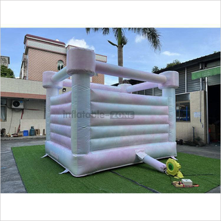 Commercial Tie Dye Inflatable Wedding Castle White Jumper Bouncer Colorful Bounce House For Party And Events