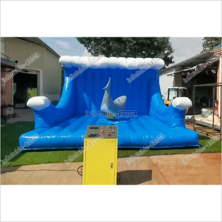 Fun Inflatable Mechanical Shark Riding Inflatable Amusement Ride For Party Game