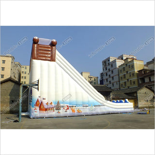 Giant Snow Mountain Christmas Inflatable Winter Skiing Slide Commercial Toboggan Inflatable Slide Blow Up Party Adults