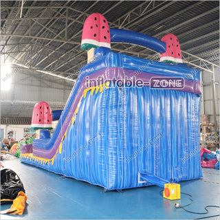 Ice Cream Inflatable Water Slide With Pool Commercial Giant Inflatable Slides Bouncing All Around Party