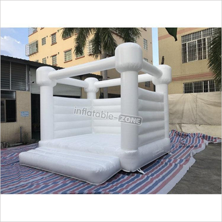 Commercial White Jumping Castle Indoor Wedding Inflatable Bounce House