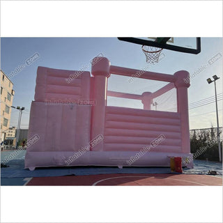 Pink Bounce House Combo Commercial Inflatable Slide Wedding Jumping Castle For Wedding Birthday Party