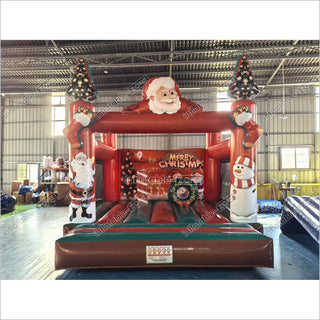 Merry Christmas Theme Air Bouncer Inflatable Trampoline Adult Jumping Castle Inflatable Bounce House For Sale