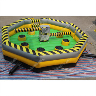 Outdoor Inflatable Wipeout Sports Games Mechanical Inflatable Sweeper Game For Kids And Adults