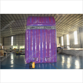 Purple Wave Single Lane Inflatable Waterslide Commercial Event Small Inflatable Dolphin Water Slide Pool