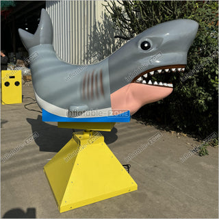 Fun Inflatable Mechanical Shark Riding Inflatable Amusement Ride For Party Game