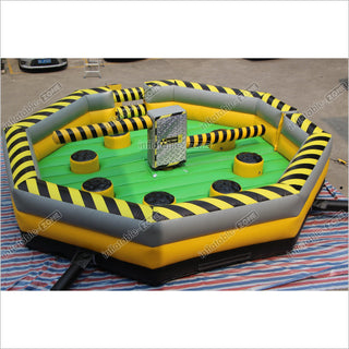 Outdoor Inflatable Wipeout Sports Games Mechanical Inflatable Sweeper Game For Kids And Adults