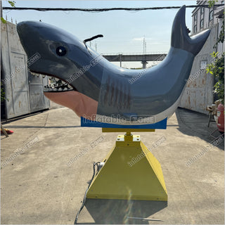 Fun Inflatable Mechanical Shark Riding Inflatable Amusement Ride For Party Game