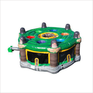 Green Funny Indoor Inflatable Whack - A - Mole Game For Children