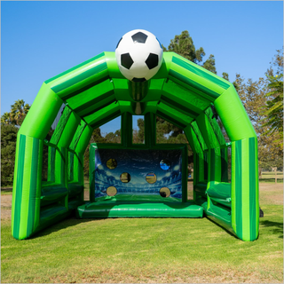 Football Challenge Games Party Inflatables Rentals Near Me Sports Trainer Soccer Goals For Backyard - Inflatable-Zone