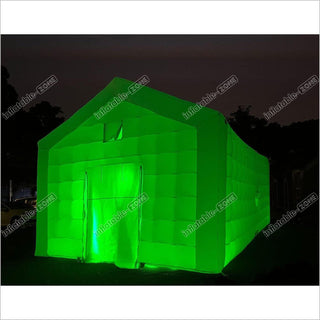 Large White Inflatable Cube Wedding Tent Square Gazebo Event Room Big Mobile Portable Inflatable Night Club Party Pavilion With Led Lights