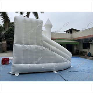 White Bounce House With Ball Pit Wedding Bouncy Castle With Slide Combo Party Inflatables