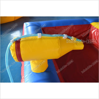 Single Lane Commercial Inflatable Wet Dry Slide Jumper Water Slide With Splash Pool For Kids And Adults