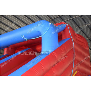 Single Lane Commercial Inflatable Wet Dry Slide Jumper Water Slide With Splash Pool For Kids And Adults