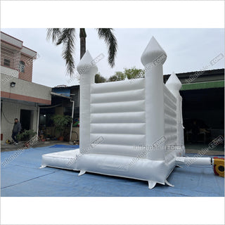 White Bounce House With Ball Pit Wedding Bouncy Castle With Slide Combo Party Inflatables