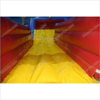 Single Lane Commercial Inflatable Wet Dry Slide Jumper Water Slide With Splash Pool For Kids And Adults