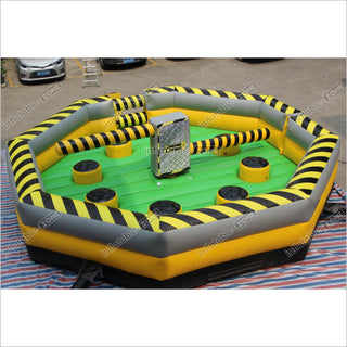 Outdoor Inflatable Wipeout Sports Games Mechanical Inflatable Sweeper Game For Kids And Adults