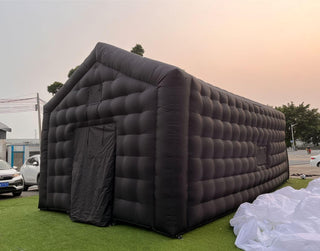 Large Black Inflatable Nightcube Wedding Tent Square Gazebo Event Room Big Mobile Portable Inflatable Night Club Party Pavilion Disco Tent