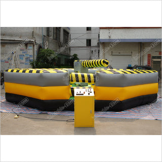 Outdoor Inflatable Wipeout Sports Games Mechanical Inflatable Sweeper Game For Kids And Adults