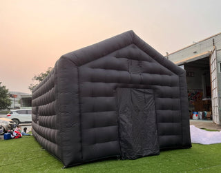 Large Black Inflatable Nightcube Wedding Tent Square Gazebo Event Room Big Mobile Portable Inflatable Night Club Party Pavilion Disco Tent