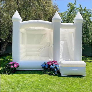 White Wedding Bouncy Castle, White Bouncy House For Wedding/Party