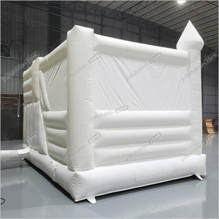 White Wedding Bouncy Castle, White Bouncy House For Wedding/Party