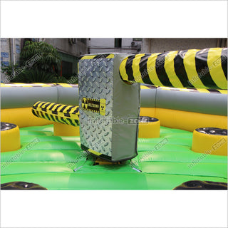 Outdoor Inflatable Wipeout Sports Games Mechanical Inflatable Sweeper Game For Kids And Adults