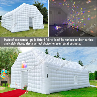 White Inflatable Night Club Disco Tent Cube Gazebo Event House with Logo Area Portable Large Inflatable Party Tent for Parties Events