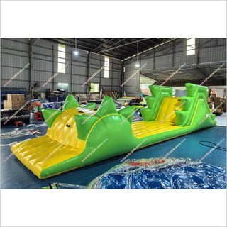 Dinosaur Themed Inflatable Obstacle Course To Rent Water Parks Near Me Floating Water Obstacle Course