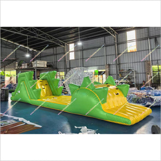 Dinosaur Themed Inflatable Obstacle Course To Rent Water Parks Near Me Floating Water Obstacle Course