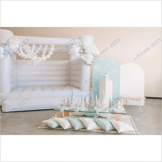 Romantic White Wedding Bouncy House Outdoor Party