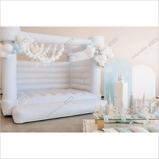 Romantic White Wedding Bouncy House Outdoor Party