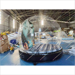 Airblown Inflatable Snowglobe Bubble Transparent Tent Fun Photo Booth Halloween Snow Globe With Bats - Inflatable-Zone