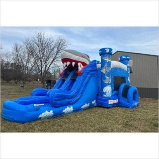 Shark Bouncy Castle 5 In 1 Combo Bounce House Outsunny Water Inflatable Slide Jump N Play Party