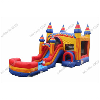 Inflatable Bouncer Castle Slide Large Inflatable Bounce House Superhero Combo Jumping Party