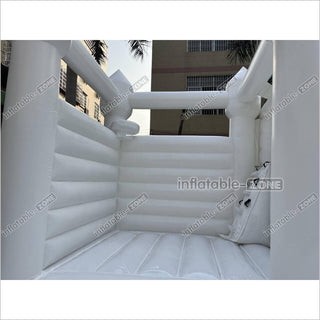 Backyard Bounce House Party Slide Combo Inflatable Bouncer White Wedding Bouncy Castle With Ball Pit