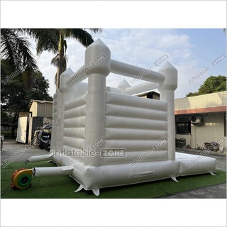 Backyard Bounce House Party Slide Combo Inflatable Bouncer White Wedding Bouncy Castle With Ball Pit