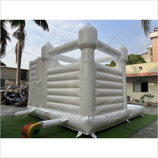 Backyard Bounce House Party Slide Combo Inflatable Bouncer White Wedding Bouncy Castle With Ball Pit