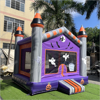 Halloween Pumpkin And Ghost Backyard Jumping Castle Childrens Soft Play Hire Inflatable Bounce House For Sale